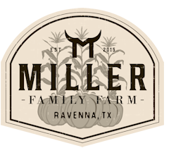 Miller Family Farm in antique colors; logo.